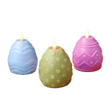Uova di Pasqua Decorazione Pasquale In Tre Pezzi Candele LED Senza Fiamma