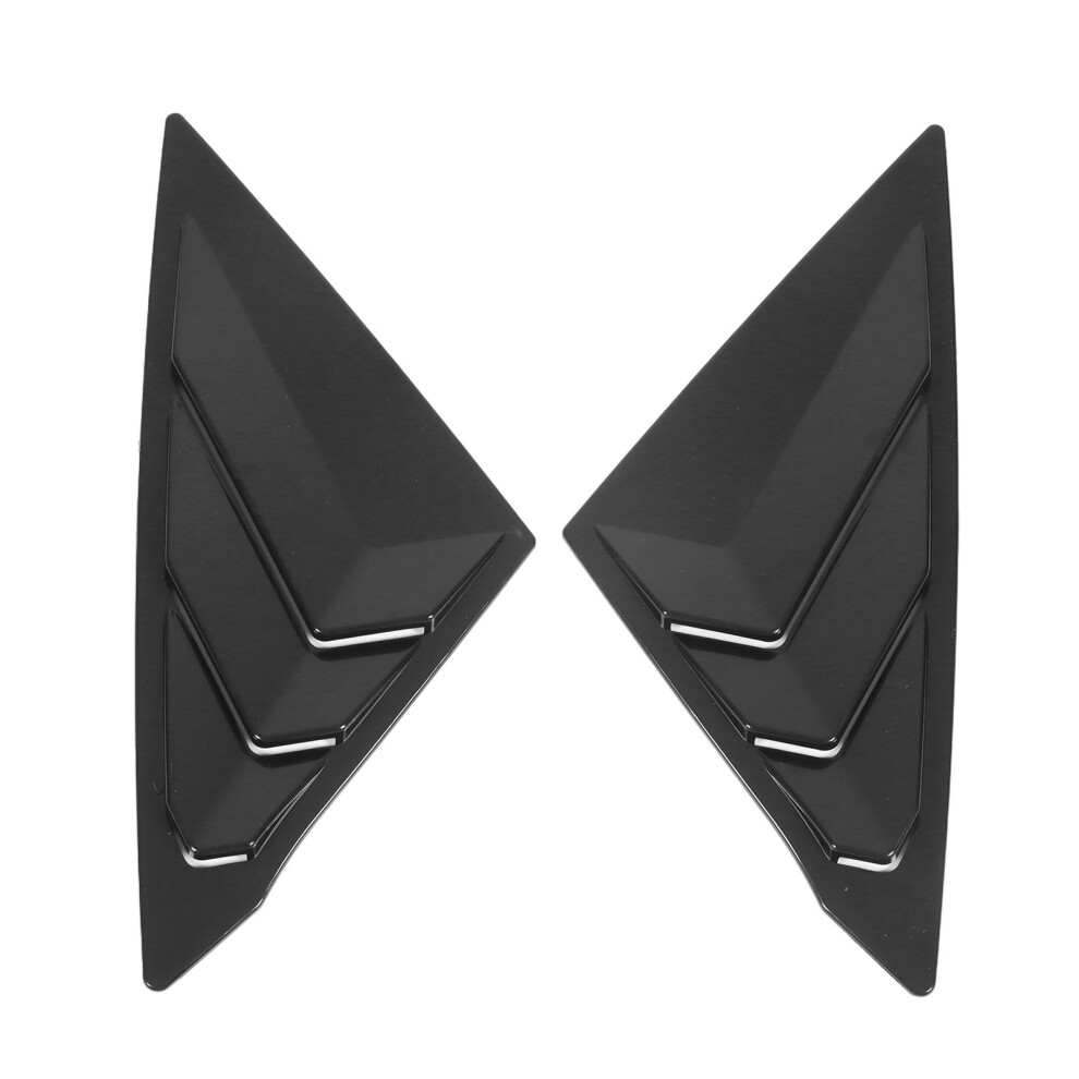 2Pcs Bright Rear Window Louvers For Civic 11Th Gen 2021+ Sedan Black 7901375211523