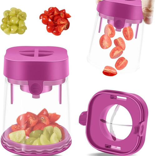 Tomato Fruit Cutter Aardbeien Fruit Dicer  Tomato en Grape Press-Type Fruit Cutter en Slicer 1