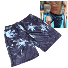 Herren atmungsaktive Mesh-Badehose, schnelltrocknend, lockerer Sitz, Blau, Größe L