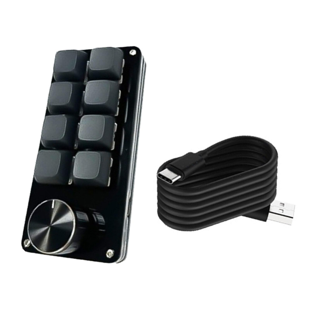Programmable Keypad 3Key/4Key/6Key, Mechanical Knob Macro Keyboard For Gaming, Windows/Macos Compatible, 8 Keys 9199774002776