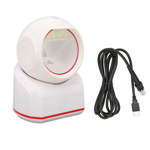 QR Barcode Reader, Automatic Image Sensing, Non-slip Base for Stable Operation in Supermarkets