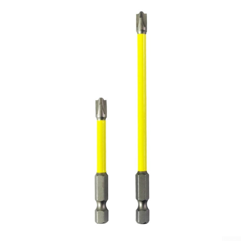 Alloysteel Special Magnetic Cross Screwdriver Bit Fph2 5.5Mm, Yellow Silver, 65/110Mm Length, Hardness 9382693140265