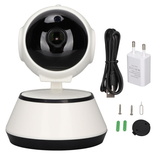 Wireless Indoor Security Camera Multilingual Support Two Way Communication Motion Alerts Cloud Storage Compatible Mobile App