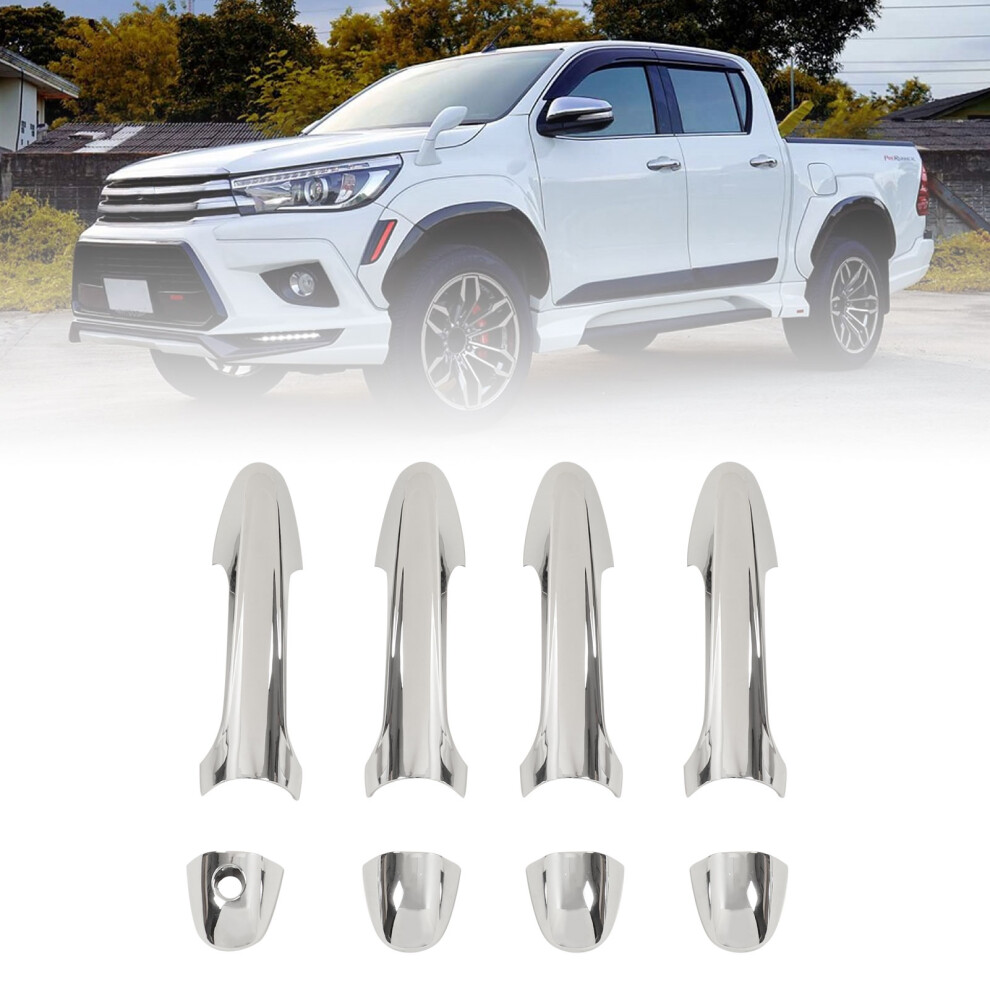 Automotive Door Handle Protector Abs Chrome For Hilux Revo An120 An130 8Pcs Set 4061375215167