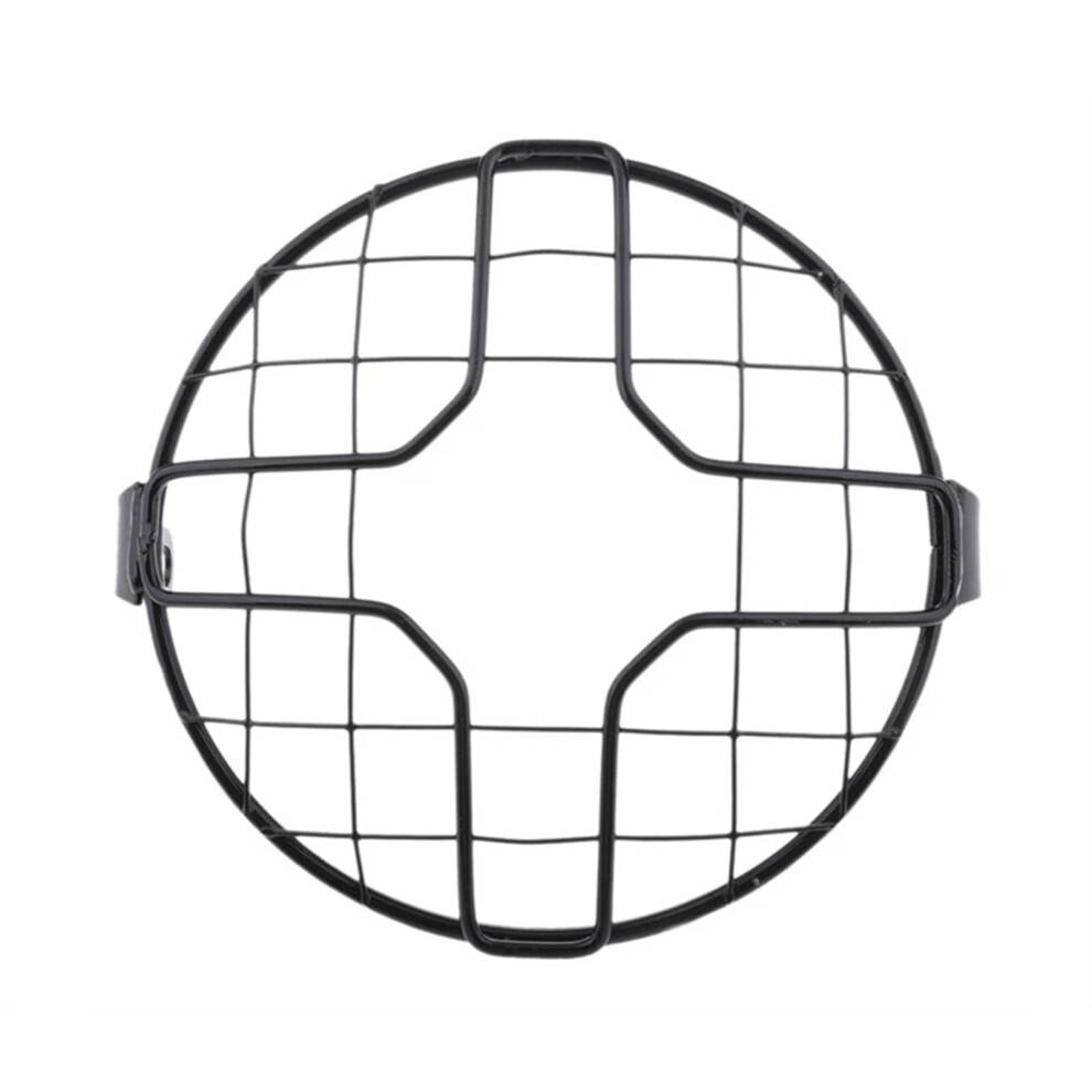 Motorcycle Headlight Cover Universal 6.5 Inch Metal Mesh Grill Guard Beige 9199774003384