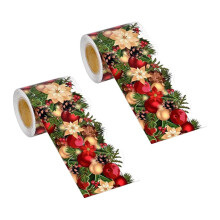 Chalkboard Border Trims 2 Rolls Christmas Poinsettia Stickers For Bulletin Boards Classroom Wall Decor Winter Cheer