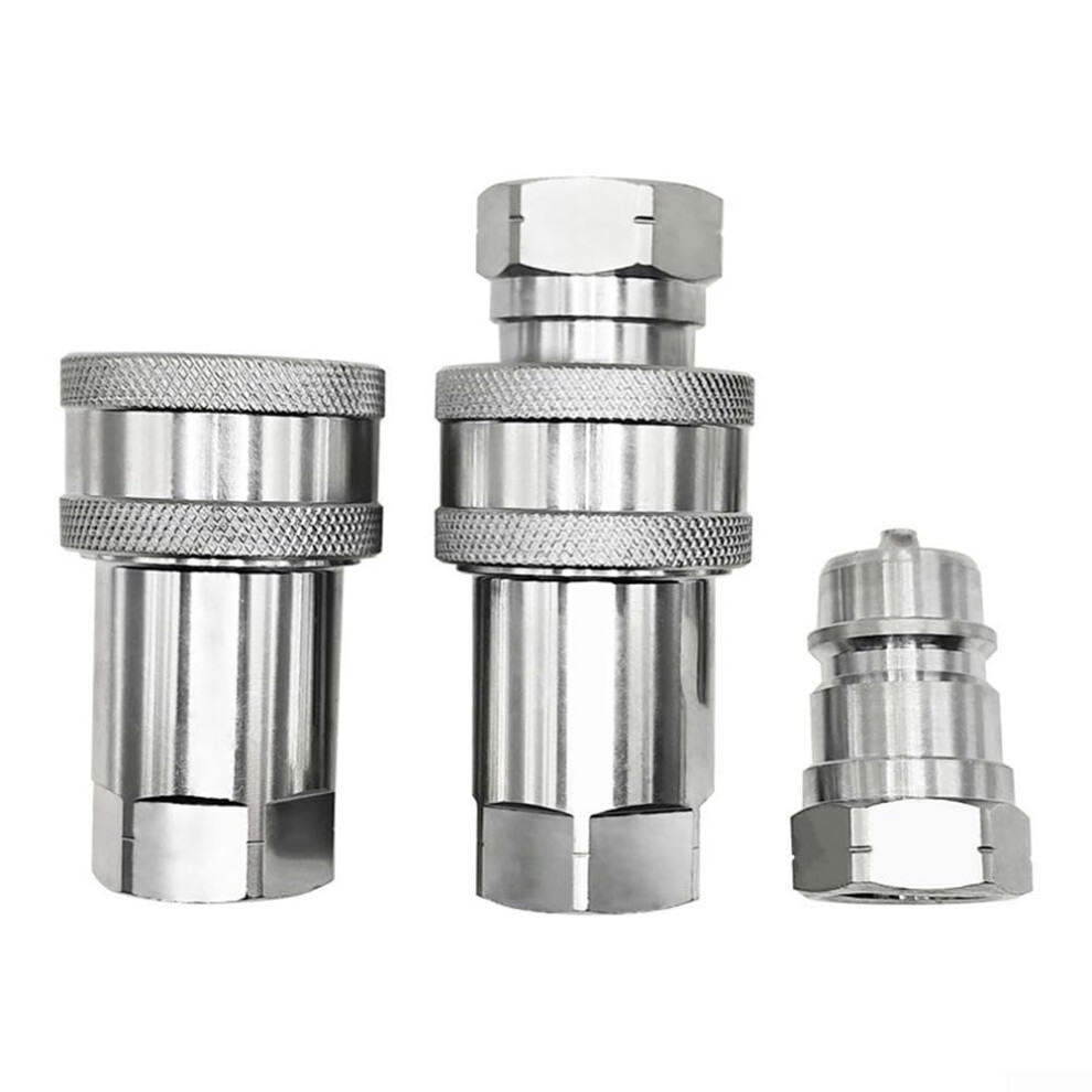 Hydraulic Coupler 1/4 Npt Female And 3/8 Npt Threaded With Builtin Sealing Ring For Safe Operations 9347817434460