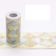 Wallpaper Border Stickers Peel And Stick Multicolor 10.6 Cm X 1000 Cm Retro Geometry Geometric Wall Border Decor