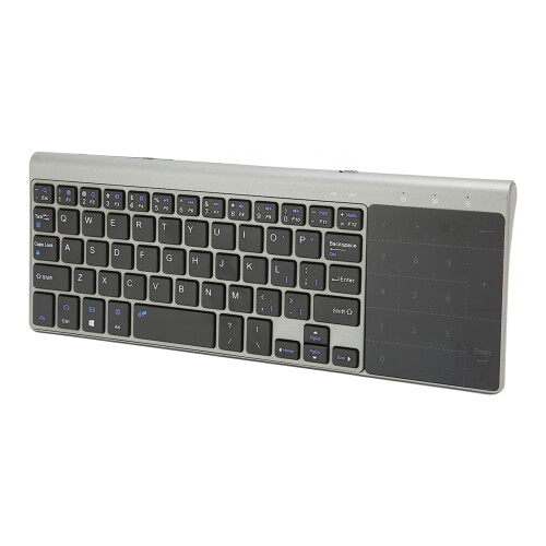 Premium Wireless Keyboard For Multi-Device Use, Featuring Touchpad And Ergonomic Design, Compact With Number Pad And Power-Saving Mode 2