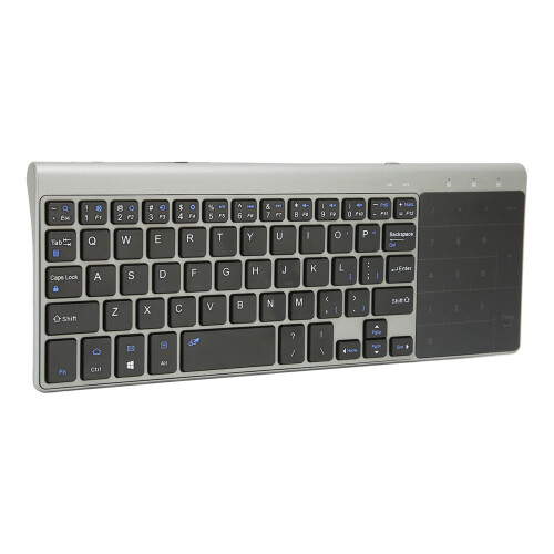 Premium Wireless Keyboard For Multi-Device Use, Featuring Touchpad And Ergonomic Design, Compact With Number Pad And Power-Saving Mode 1