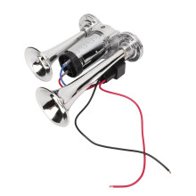 12V Doppel-Trompeten-Lufthorn 130dB Super Laut für Autos, LKWs, Yachten
