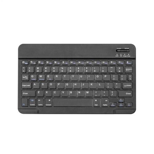 Wireless Keyboard with Ergonomic LowProfile Design, Rechargeable Compact Bluetooth for Laptop Smartphone