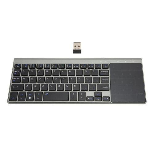 Premium Wireless Keyboard For Multi-Device Use, Featuring Touchpad And Ergonomic Design, Compact With Number Pad And Power-Saving Mode