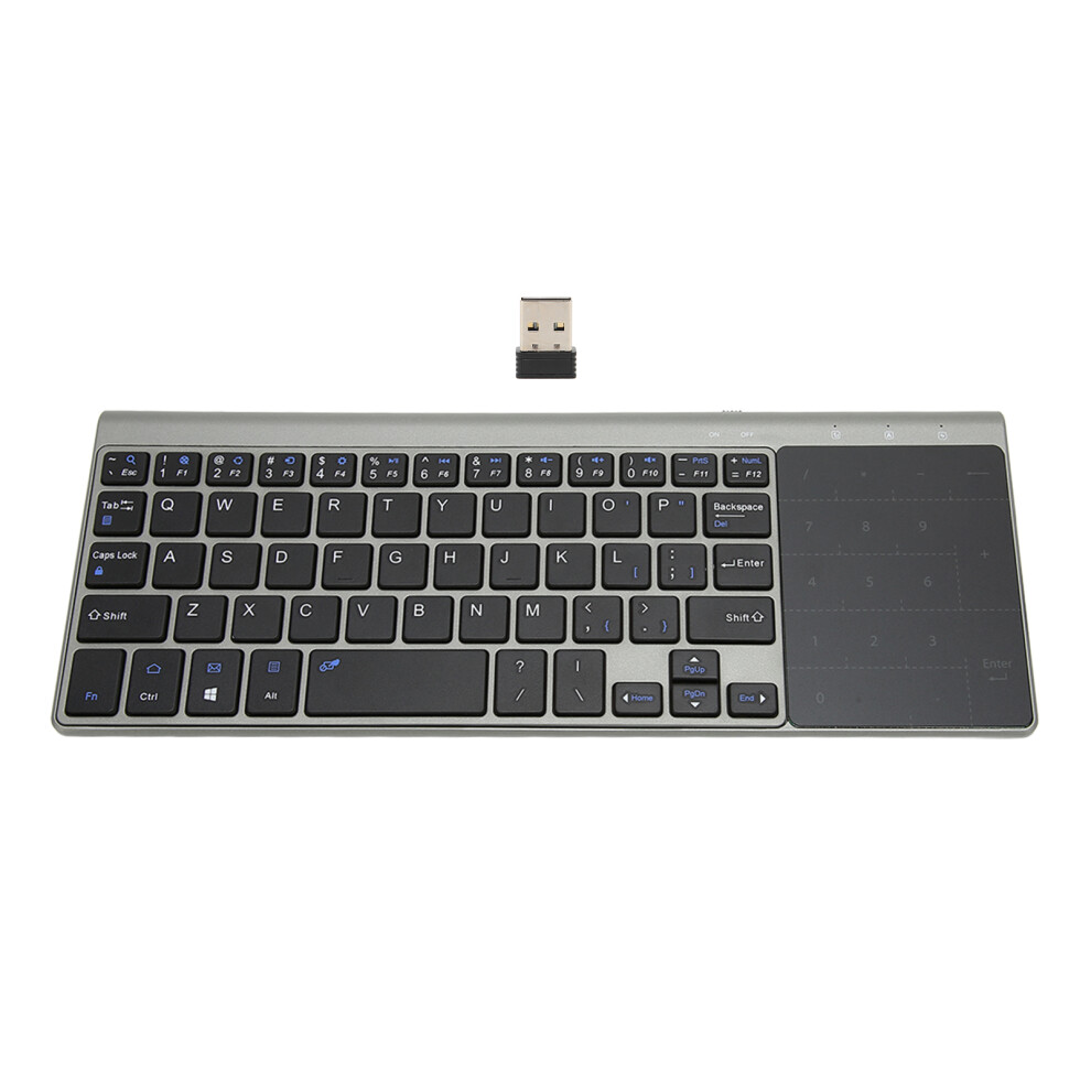 Premium Wireless Keyboard For Multi-Device Use, Featuring Touchpad And Ergonomic Design, Compact With Number Pad And Power-Saving Mode 9138057404913