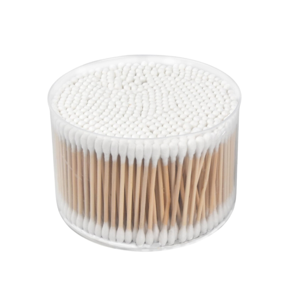 Bamboo Cotton Swabs 500 Pack Eco Friendly Double Tip Soft Absorbent Cotton Buds for Ear and Makeup
