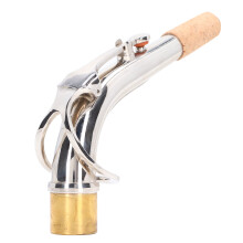 Altsaxophon Halsbogen 24,5 mm Silber Metall Kork Ersatzteil