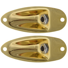 2Pcs Prises de Plaque de Prises de Sortie Entree Bateau pour Strat Pieces de Remplacement pour Guitare
