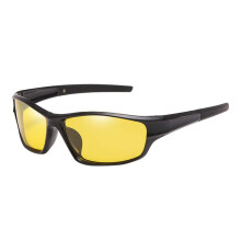 Cycling Polarized Goggles Bike Sunglasses For Outdoor Sports AntiUV Polarized Lenses Black Yellow