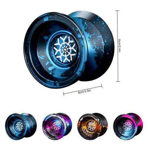 Blue Aluminum Responsive Yo-Yo 55.9mm 68g Shock Resistant Gift 1