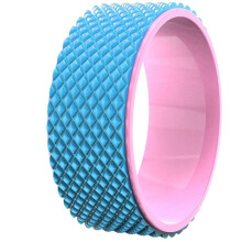 Yoga Wheel For Beginners 32x12x10 Cm Pink And Blue Home Use Back Pain Relief Pilates Circle