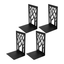 Stevige metalen boekensteunen, decoratieve boekensteunen met abstract kunstontwerp. Robuuste metalen constructie, een geweldige organizer voor je