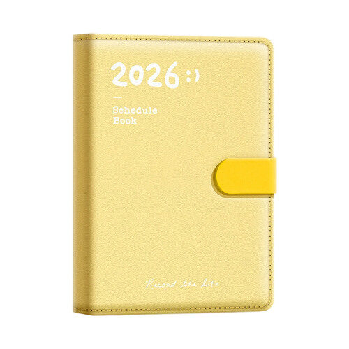 2026 Work Life Planner Travel Journal Schedule-Lemon yellow