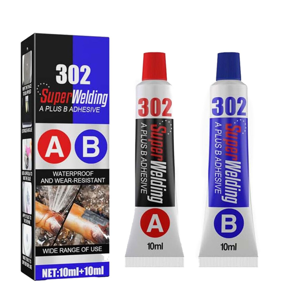 Super Welding A Plus B Adhesive, Strong Fast Drying Epoxy, Liquid Metal Weld Paste, Grindable, Temperature Resistant (1Pcs) 9426802545050