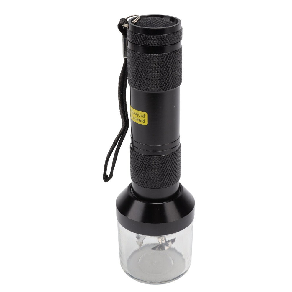 Battery-Powered Electric Herb Grinder in Black with Strong Power Design