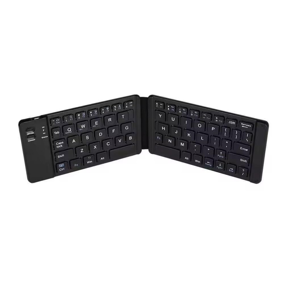 Folding Wireless Keyboard With Touchpad Rechargeable Foldable Bluetooth Keyboard For Pc Mac Windows Ios Android White 9199774006224