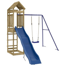 Spielplatz für das Freie mit Schaukeln, Rutsche, robusten Portalen, Garten Spielzeug 249 x 349 x 238 cm imprägniertes Kiefernholz