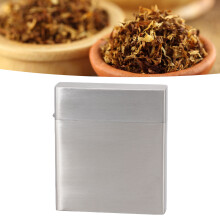 Stainless Steel Cigarette Case Holds 20 Cigarettes Portable Silver