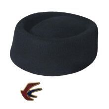 Insigne de béret d'hôtesse de jeu de rôle, chapeau en laine-B