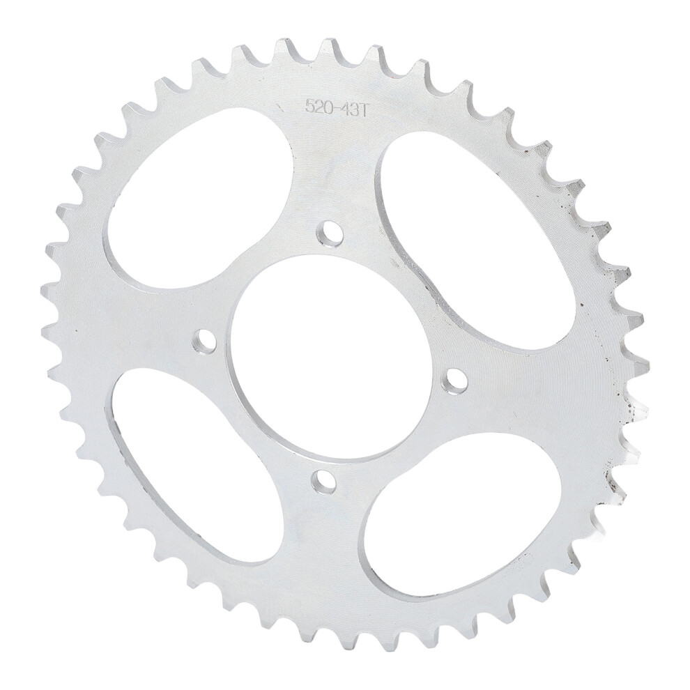 520 43T Steel Rear Sprocket For Go Karts Atv Motorcycle 520 Pitch Light 7891372119284