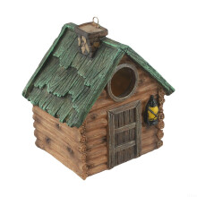 Outdoor Resin Bird Hanging Nest Ornament For Small Birds Tree Garden Decoration Resin Breeding House