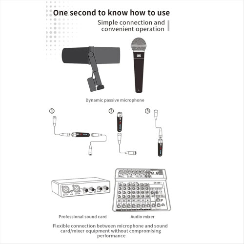 Q2 Microphone Dynamic Preamplifier 28Db Gain Mic