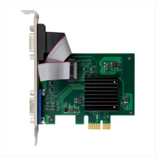 SM750 PCIE 2 Port Serial Expansion Card VGA Indust