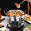 Alcohol Rack with Safety Cover Vertical Stove for 6
