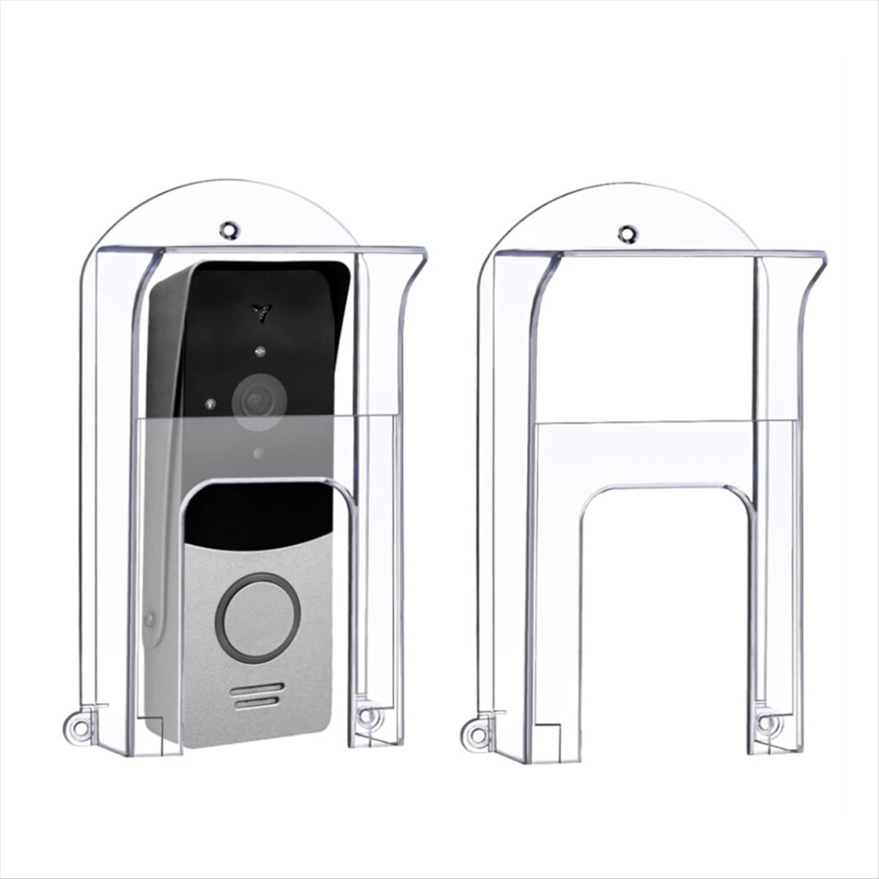 2Pcs Transparent Plastic Doorbell Rain Cover Water 4853077516778