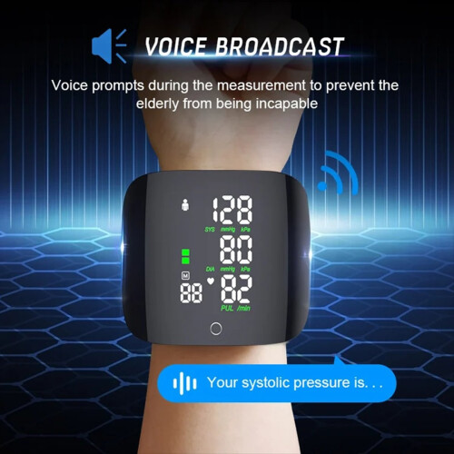 Touch LCD Screen Digital Wrist Blood Pressure Moni 2