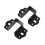 Shaped Bed Connectors Set For Centre Beam Support And Frame Fixing, Metal Construction (32mm) 1