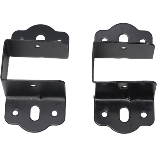 Shaped Bed Connectors Set For Centre Beam Support And Frame Fixing, Metal Construction (32mm) 1