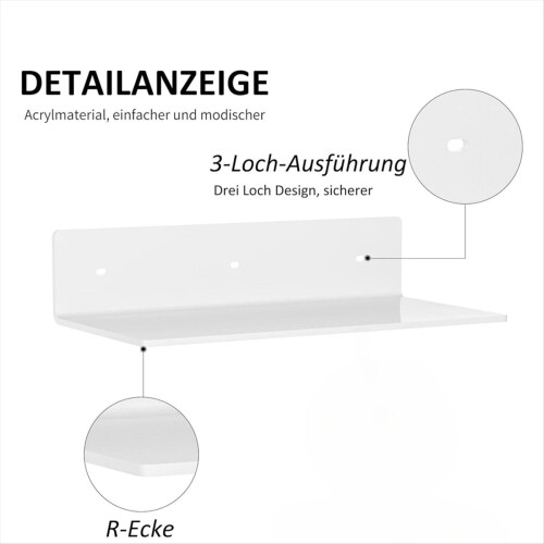 Acrylic Floating Shelf Small Storage Rack Wall-Mou 1
