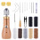 Sewing Awl Kit with Straight Bent Needles Waxed Th 1