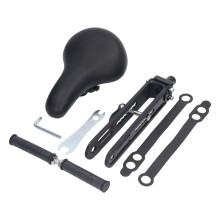Sturdy Iron Front Kids Bike Seat with Foot Pedals & Easy Install