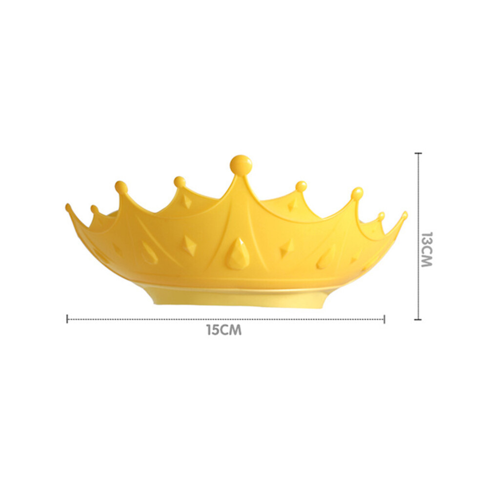 Baby Shower Cap Silicone Crown Ear Protection Waterproof Adjustable Toddler Yellow