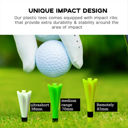 100 PCS Golf Tees 83mm Long Lasting, Reduce Fricti