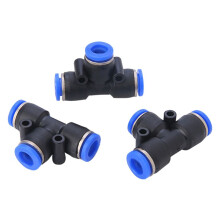 100Pcs PE Pneumatic Fittings Fitting Plastic T Typ