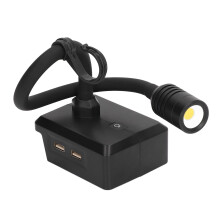 Aufladbare LED-Gelenkarbeitsleuchte mit 2 USB-Anschlüssen, IP65