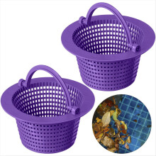 2Pcs Pool Skimmer Basket with Handle,Leaves Remova